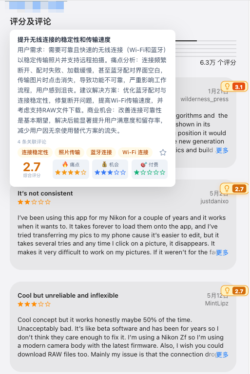 评论页面徽章效果