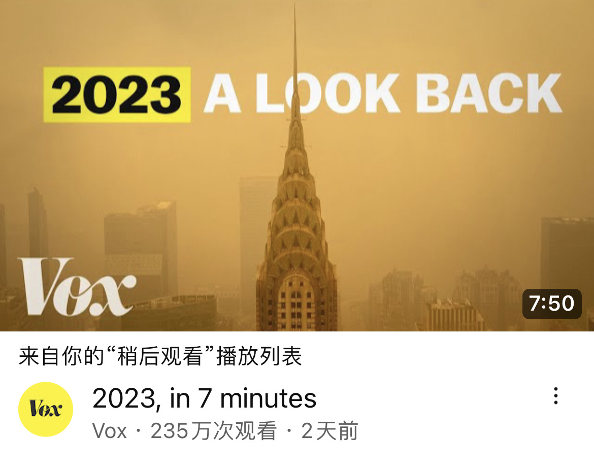2023, in 7 minutes - Vox